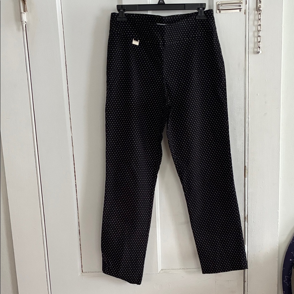 LISETTE Women’s Black and White Polka Dot Dress Pants